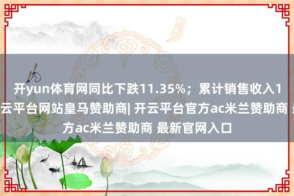 开yun体育网同比下跌11.35%；累计销售收入13.06亿元-开云平台网站皇马赞助商| 开云平台官方ac米兰赞助商 最新官网入口