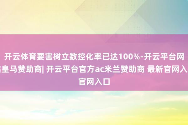 开云体育要害树立数控化率已达100%-开云平台网站皇马赞助商| 开云平台官方ac米兰赞助商 最新官网入口