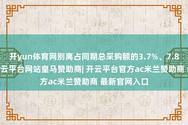开yun体育网别离占同期总采购额的3.7%、7.8%及4.4%-开云平台网站皇马赞助商| 开云平台官方ac米兰赞助商 最新官网入口