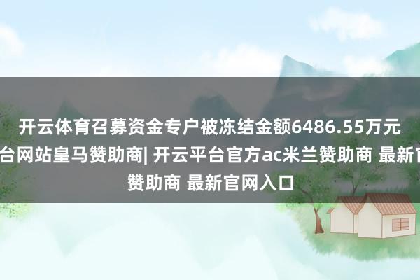 开云体育召募资金专户被冻结金额6486.55万元-开云平台网站皇马赞助商| 开云平台官方ac米兰赞助商 最新官网入口