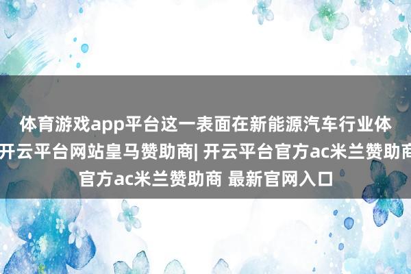 体育游戏app平台　　这一表面在新能源汽车行业体现得更为昭着-开云平台网站皇马赞助商| 开云平台官方ac米兰赞助商 最新官网入口