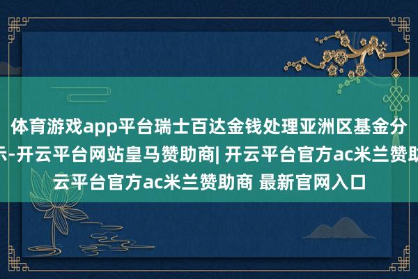 体育游戏app平台瑞士百达金钱处理亚洲区基金分销把持曾劭科暗示-开云平台网站皇马赞助商| 开云平台官方ac米兰赞助商 最新官网入口